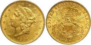 20 Dólar Estados Unidos de América (1776 - ) Oro 