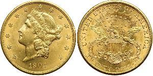 20 Dólar Estados Unidos de América (1776 - ) Oro 