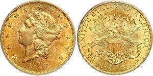 20 Dólar Estados Unidos de América (1776 - ) Oro 