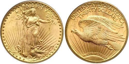 20 Dólar Estados Unidos de América (1776 - ) Oro 