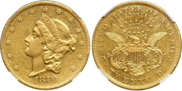 20 Dólar Estados Unidos de América (1776 - ) Oro 