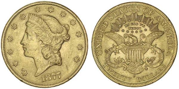 20 Dólar Estados Unidos de América (1776 - ) Oro 