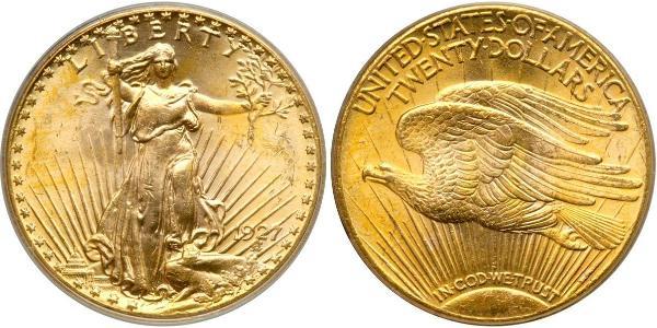 20 Dólar Estados Unidos de América (1776 - ) Oro 