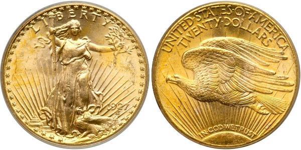 20 Dólar Estados Unidos de América (1776 - ) Oro 