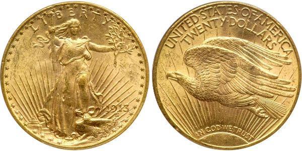 20 Dólar Estados Unidos de América (1776 - ) Oro 