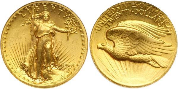 20 Dólar Estados Unidos de América (1776 - ) Oro 