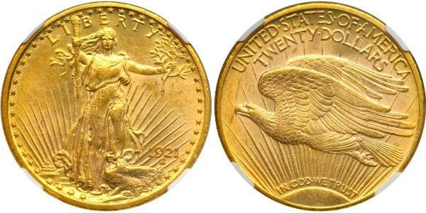 20 Dólar Estados Unidos de América (1776 - ) Oro 