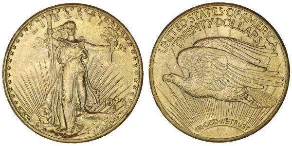 20 Dólar Estados Unidos de América (1776 - ) Oro 