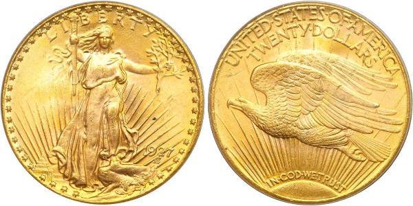 20 Dólar Estados Unidos de América (1776 - ) Oro 