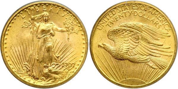 20 Dólar Estados Unidos de América (1776 - ) Oro 
