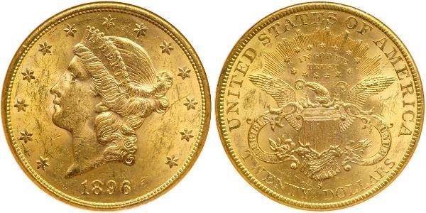 20 Dólar Estados Unidos de América (1776 - ) Oro 