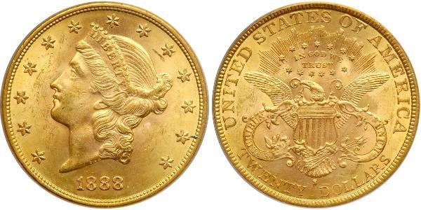 20 Dólar Estados Unidos de América (1776 - ) Oro 