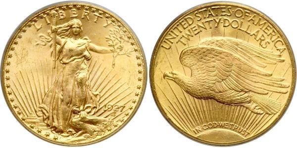 20 Dólar Estados Unidos de América (1776 - ) Oro 