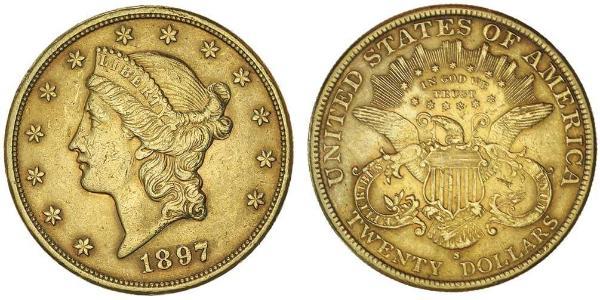 20 Dólar Estados Unidos de América (1776 - ) Oro 