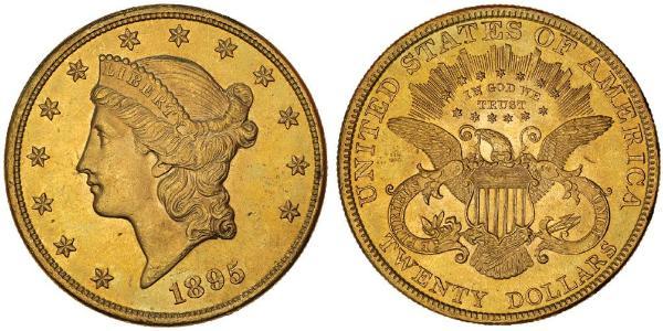 20 Dólar Estados Unidos de América (1776 - ) Oro 