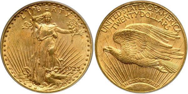 20 Dólar Estados Unidos de América (1776 - ) Oro 