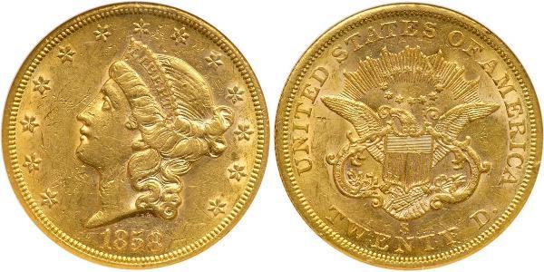 20 Dólar Estados Unidos de América (1776 - ) Oro 