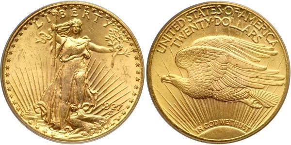 20 Dólar Estados Unidos de América (1776 - ) Oro 