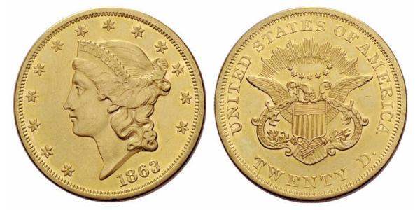 20 Dólar Estados Unidos de América (1776 - ) Oro 