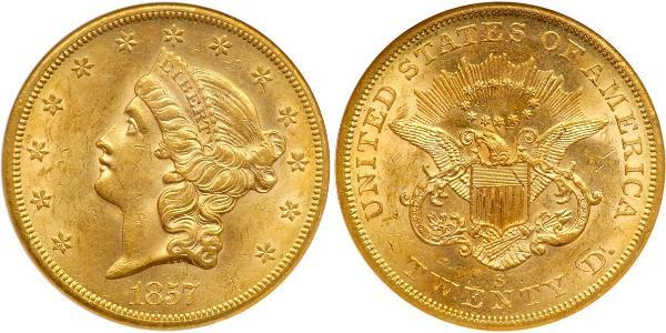 20 Dólar Estados Unidos de América (1776 - ) Oro 