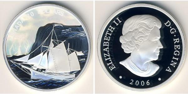 20 Dólar Canadá Plata 