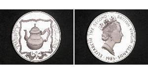 20 Dólar Islas Vírgenes Plata Isabel II (1926-2022)