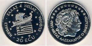 20 Ecu Hellenische Republik (1974 - ) Kupfer/Nickel 