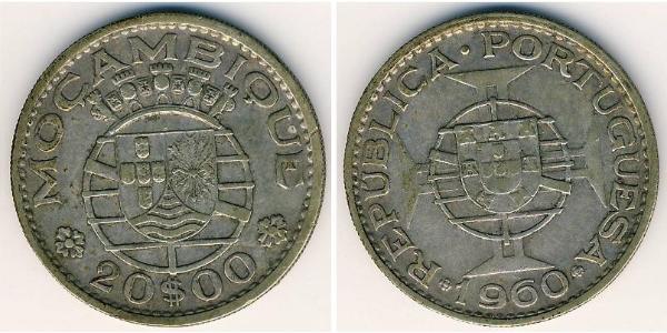 20 Escudo Mozambique Argent 