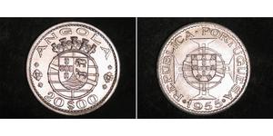 20 Escudo Portugal / Portuguese Angola (1575-1975) Argent 