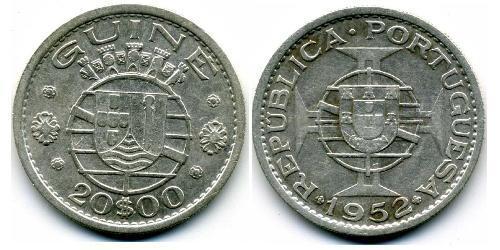 20 Escudo Guinea Portoghese (1474-1974) Argento 