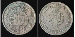 20 Escudo Mozambico Argento 