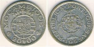 20 Escudo Mozambico Argento 