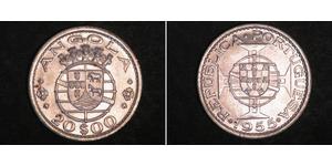 20 Escudo Portogallo / Portuguese Angola (1575-1975) Argento 