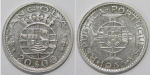 20 Escudo Portogallo / Portuguese Angola (1575-1975) Argento 