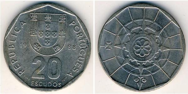 20 Escudo République portugaise (1975 - ) Cuivre/Nickel 