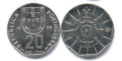 20 Escudo Republica Portuguesa (1975 - ) Kupfer/Nickel 