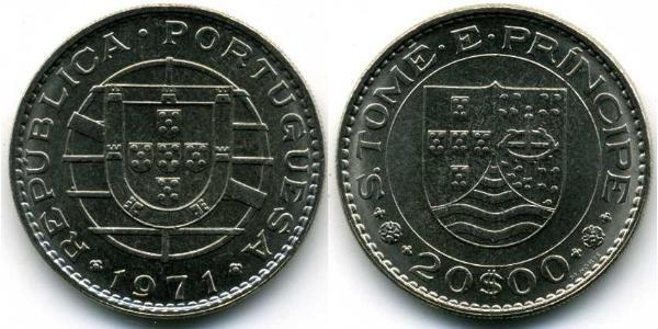20 Escudo Sao Tomé-et-Principe (1469 - 1975) Nickel 