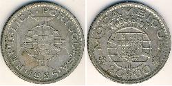 20 Escudo Mozambique Plata 