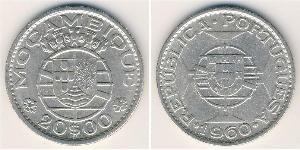 20 Escudo Mozambique Plata 