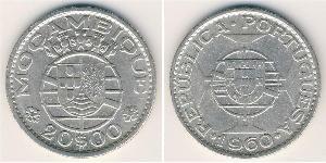 20 Escudo Mozambique Plata 