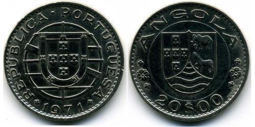 20 Escudo Portogallo / Portuguese Angola (1575-1975) Rame/Nichel 