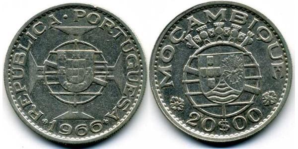 20 Escudo Mozambique Silver 