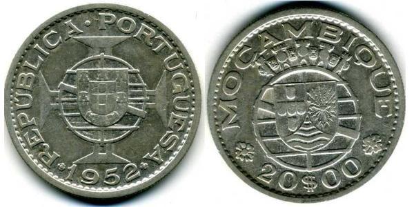 20 Escudo Mozambique Silver 