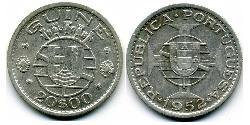 20 Escudo Portuguese Guinea (1474-1974) Silver 