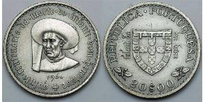20 Escudo Second Portuguese Republic (1933 - 1974) Silver 