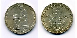 20 Escudo Second Portuguese Republic (1933 - 1974) Silver 