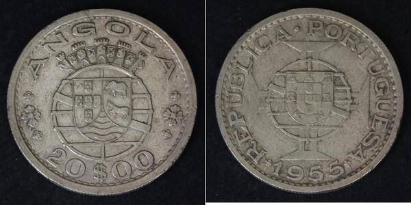 20 Escudo 葡萄牙 / 葡屬西非 (1575 - 1975) 銀 