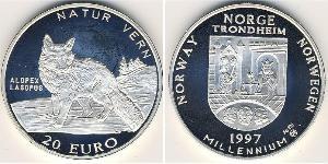 20 Euro Norvège Argent 