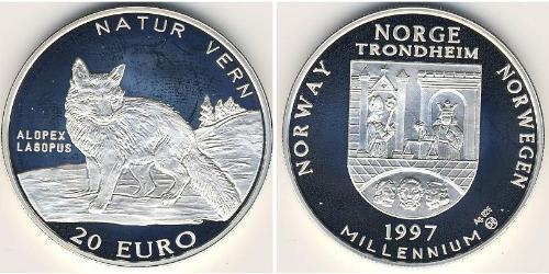 20 Euro Norvège Argent 