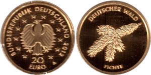 20 Euro Bundesrepublik Deutschland  (1990 - ) Gold 